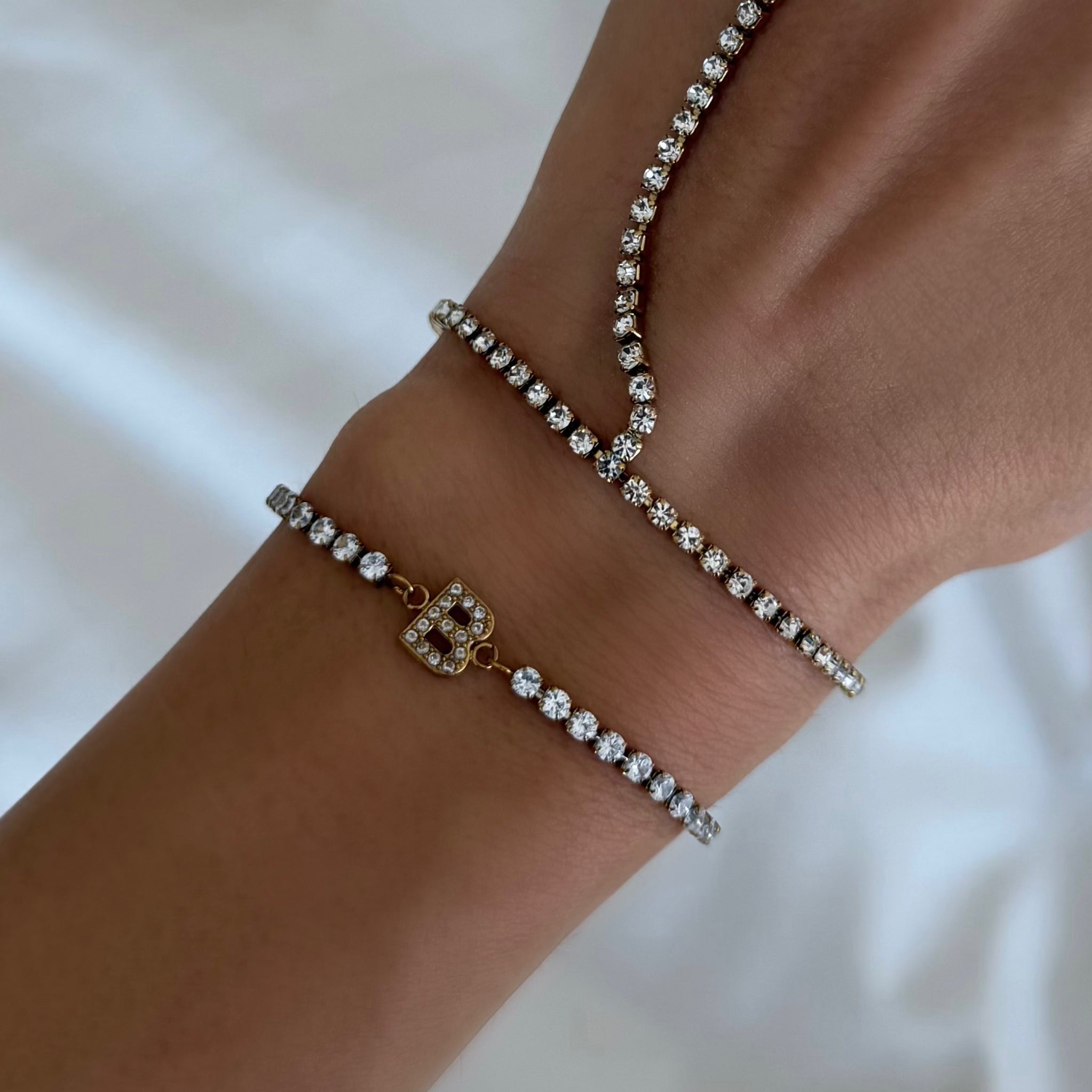 Icy Initial Tennis Bracelet - EVRYJEWELS