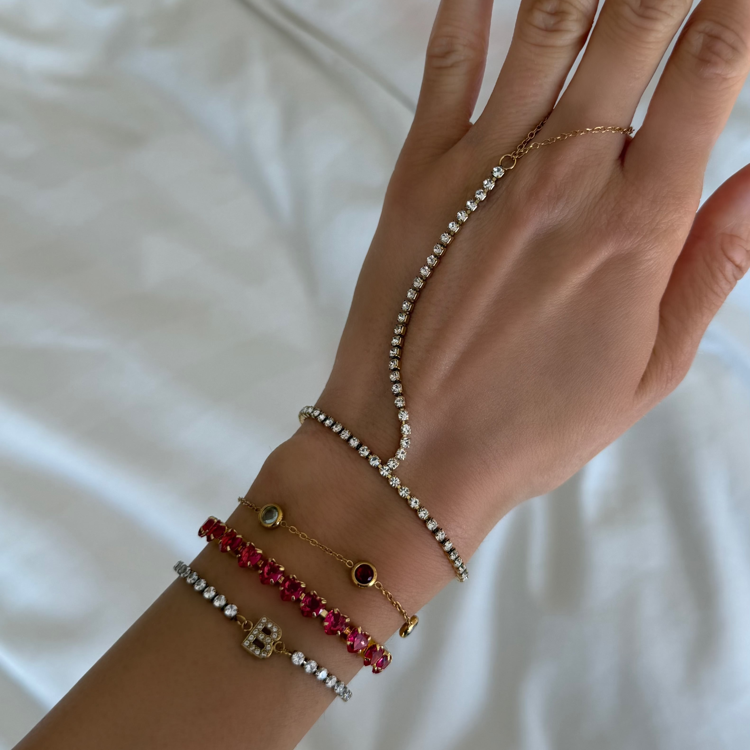 Icy Initial Tennis Bracelet