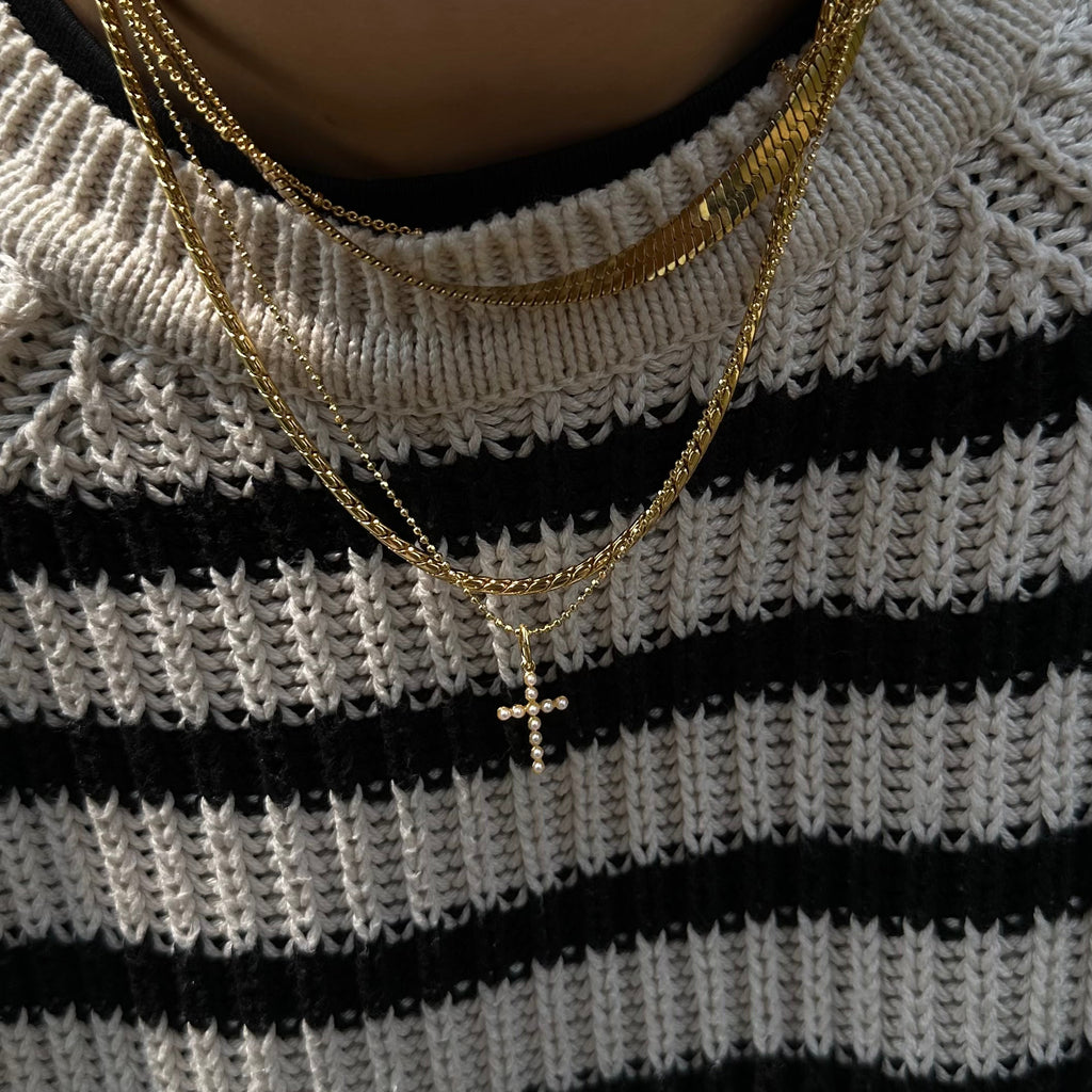 Heavenly Hour Cross Necklace