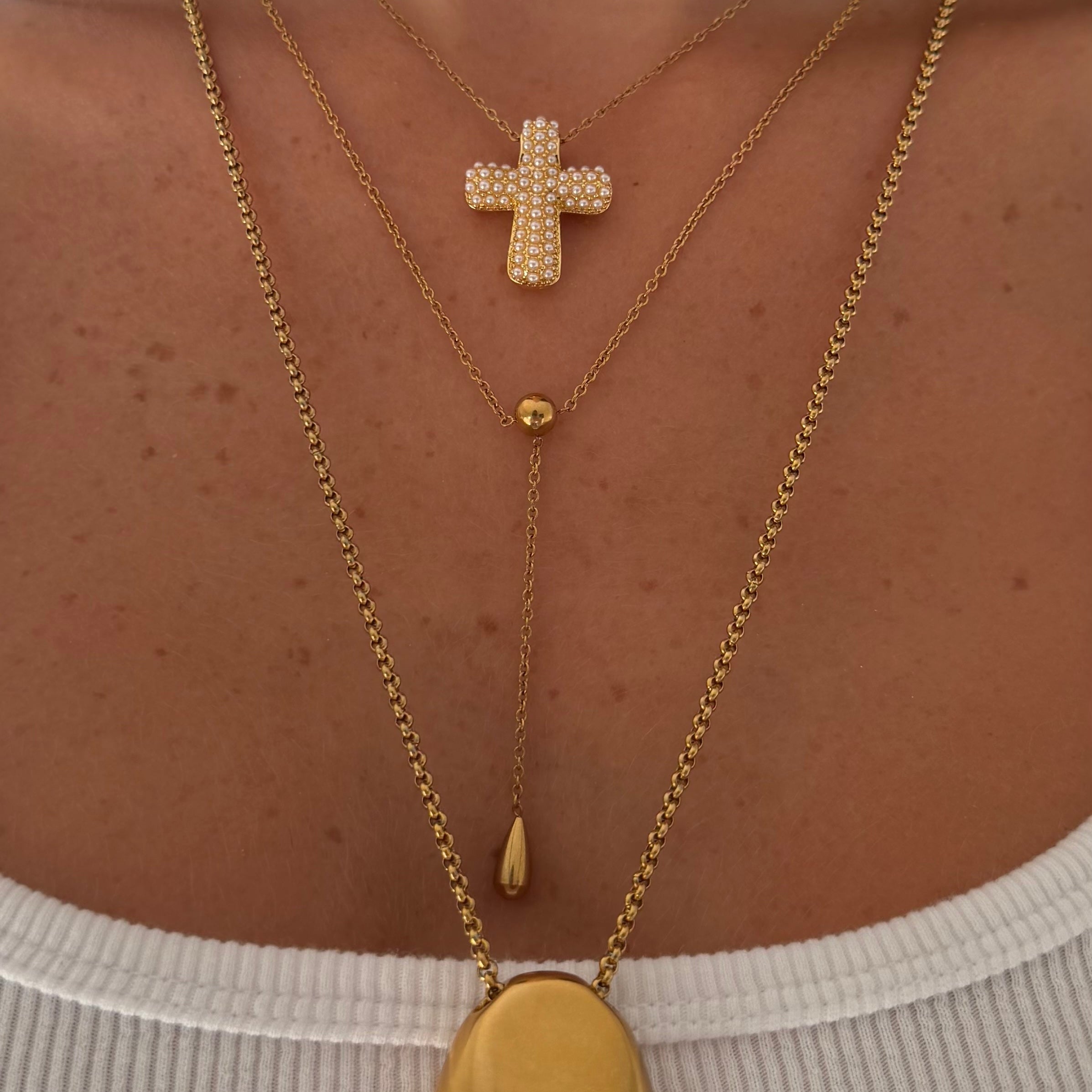 Luna Drop Lariat Necklace