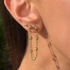 Shimmer Chain Stud Earring - EVRYJEWELS