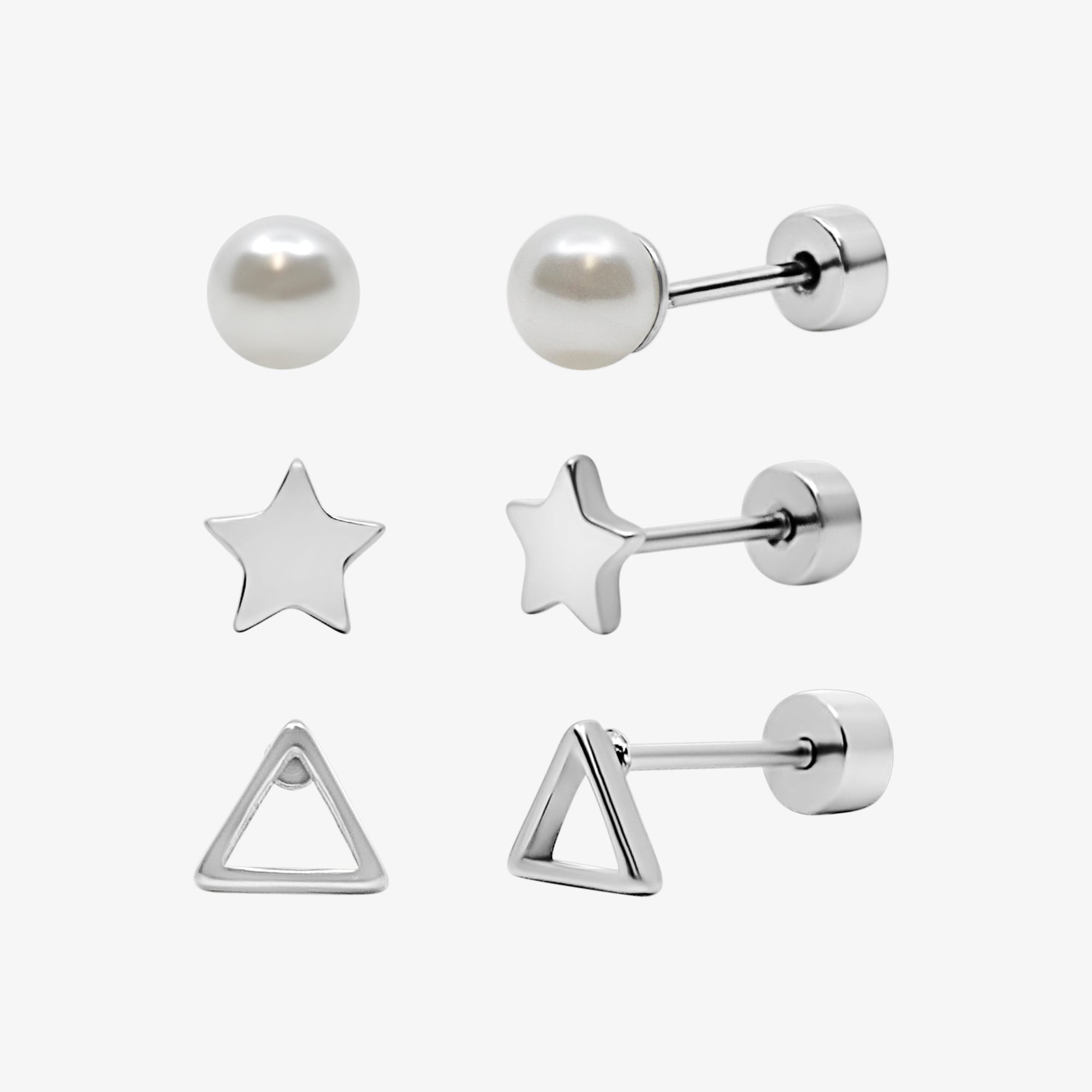 Hey Darling Pearl Flat Back Earrings Bundle - EVRYJEWELS