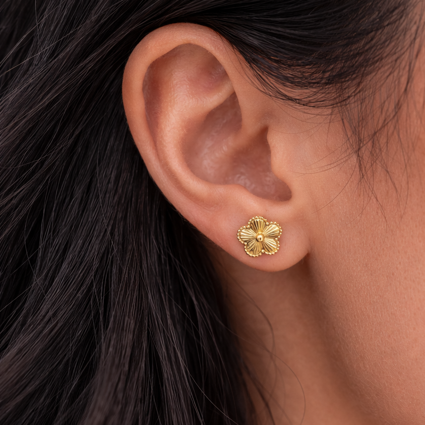 Lucky Bloom Stud Earrings - EVRYJEWELS