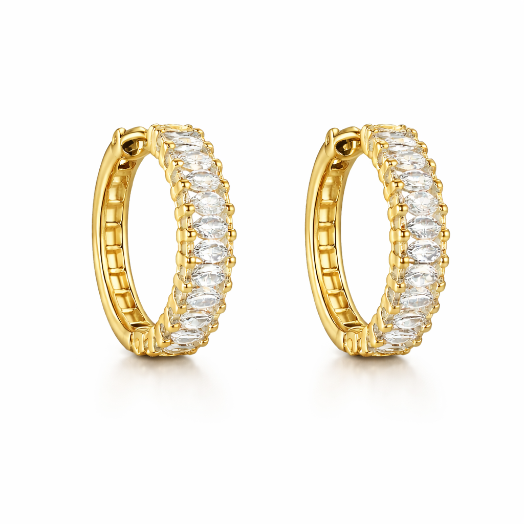 Sparkle Queen Hoop Earrings